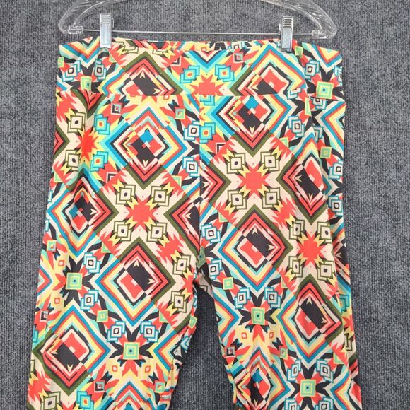 Lularoe Leggings Womens Size TC2 Rainbow Geometric Pattern Polyester - Picture 6 of 11
